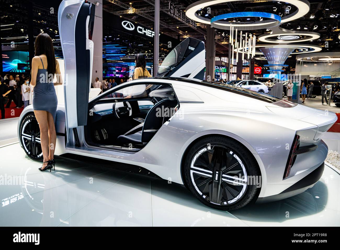 Chery iCar GT electric sports concept on display at the 2023 Shanghai Auto Show. Stock Photo
