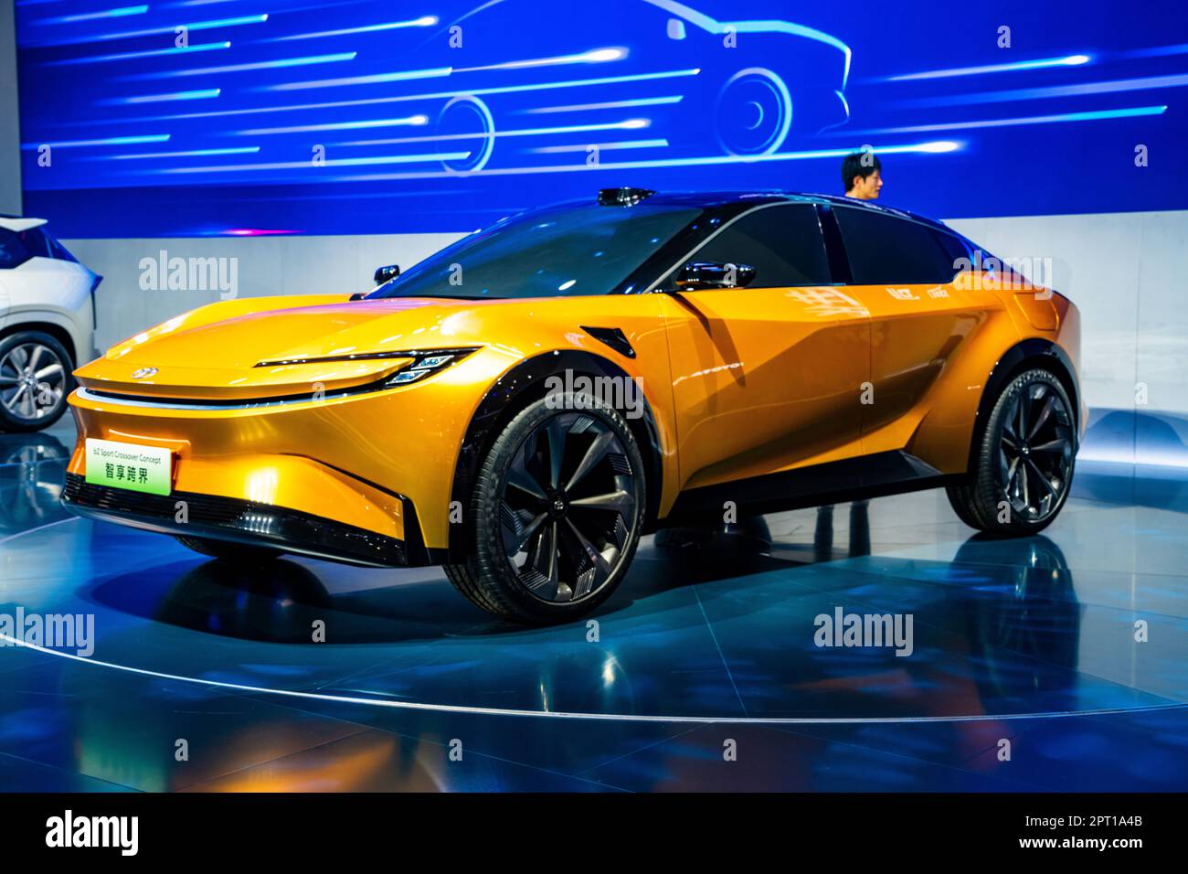 Toyota bZ Sport Crossover concept EV on display at the 2023 Shanghai