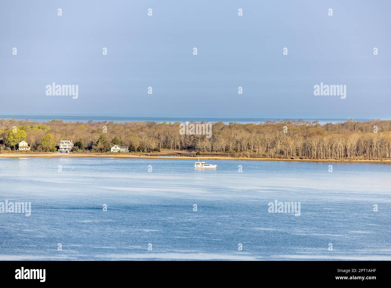 landscape of greenport west shoreline Stock Photo Alamy