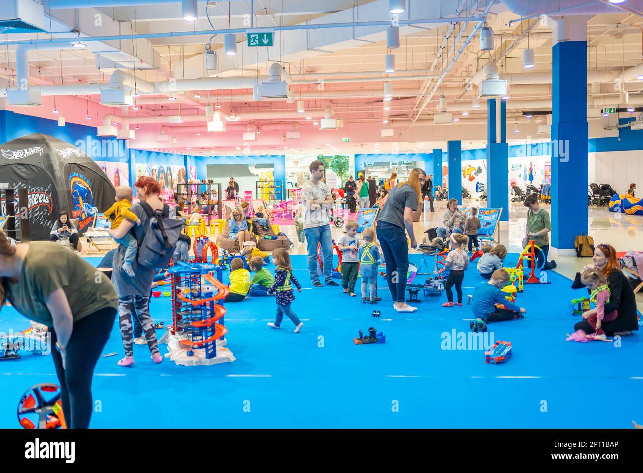 Prague, Czech Republic April 27, 2023 Children playing in children's