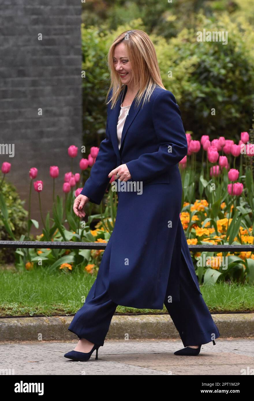 London, England, UK. 27th Apr, 2023. Prime Minister of Italy,