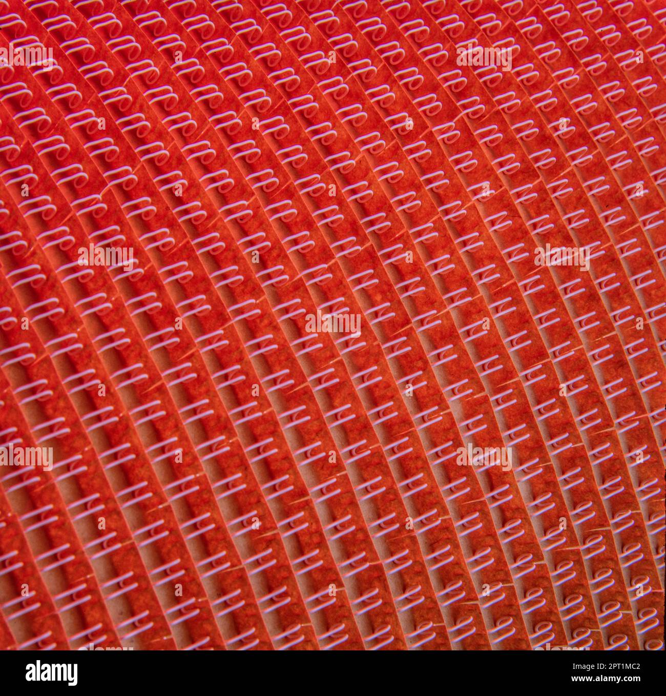 Abstract shot of spiral wire binding for stationary Stock Photo
