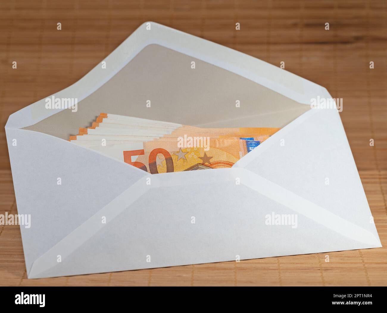 Banknotes in an envelope, close-up Stock Photo