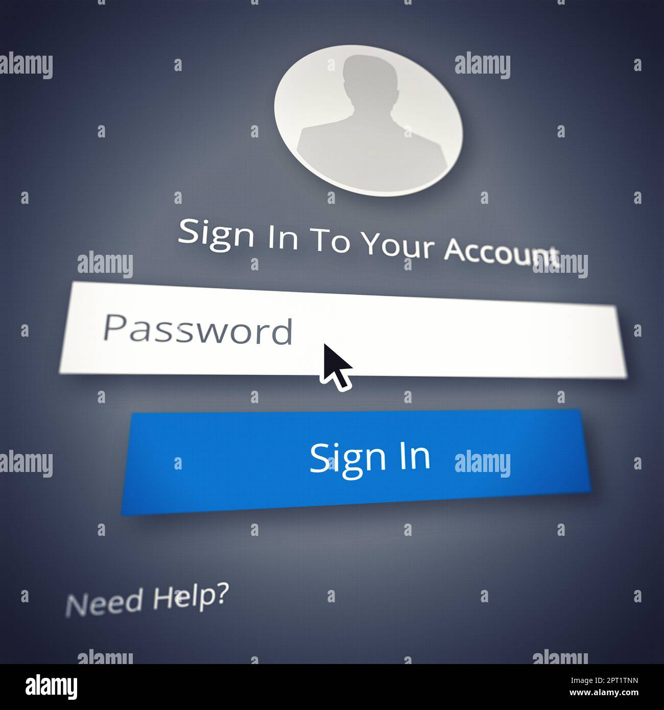 Computer generated image of the login page of a website ALL design on