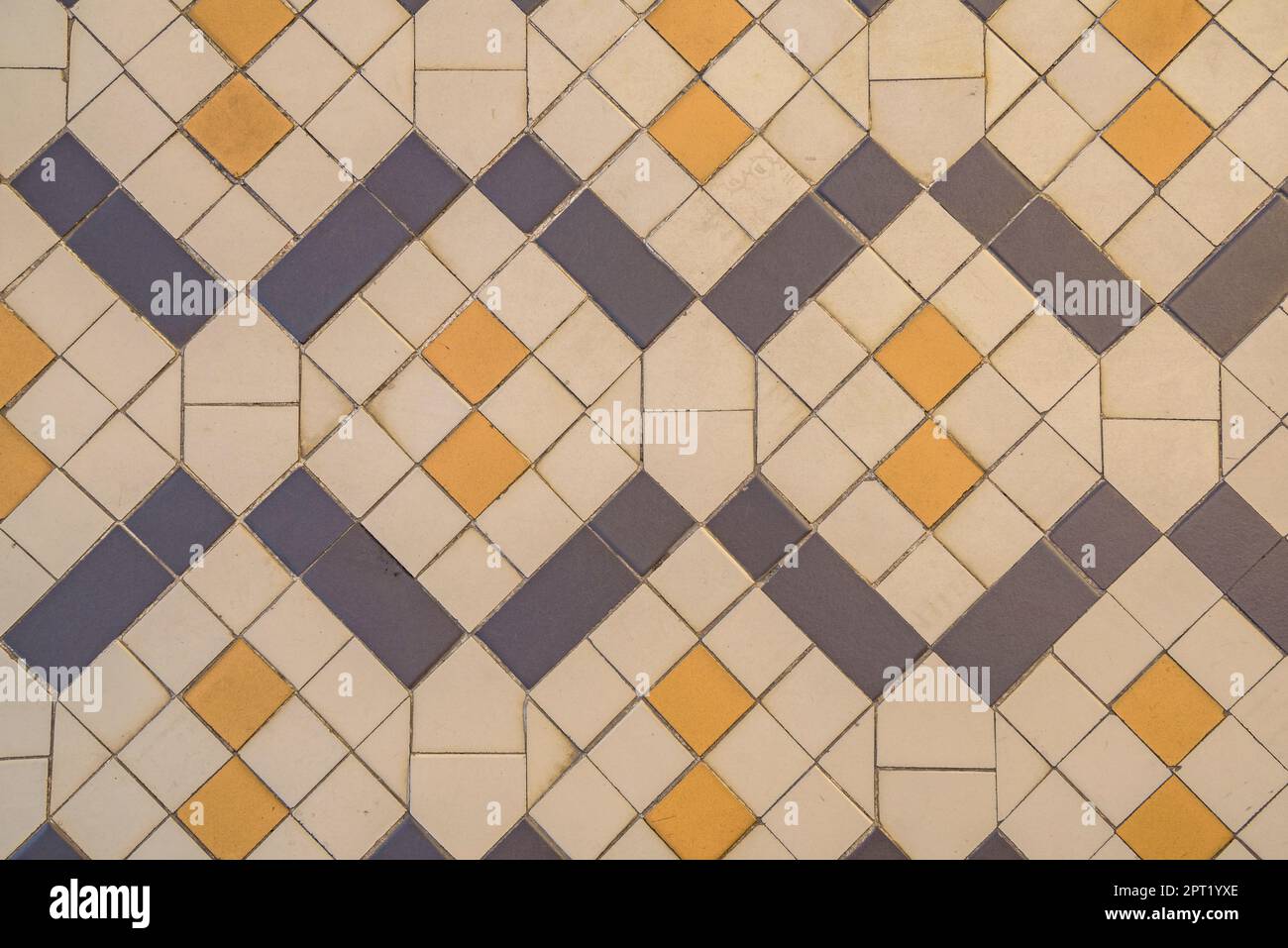 Mosaic floor in the backyard of Casa Batlló (Barcelona, Catalonia, Spain) ESP: Suelo con mosaico en el patio posterior de la Casa Batlló (España) Stock Photo