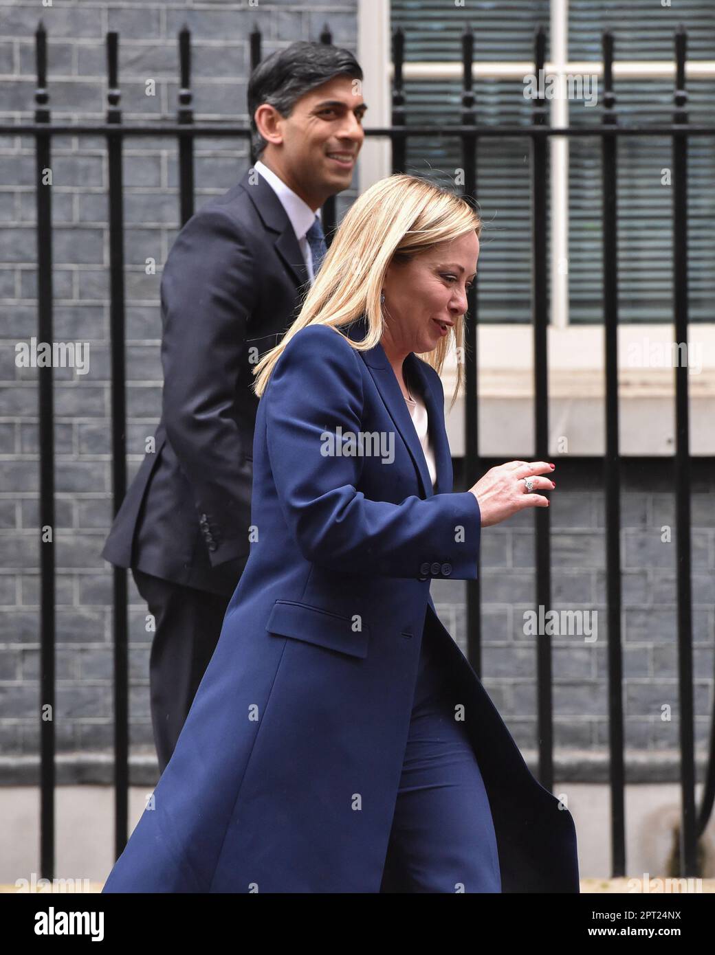 London, England, UK. 27th Apr, 2023. Prime Minister of Italy,