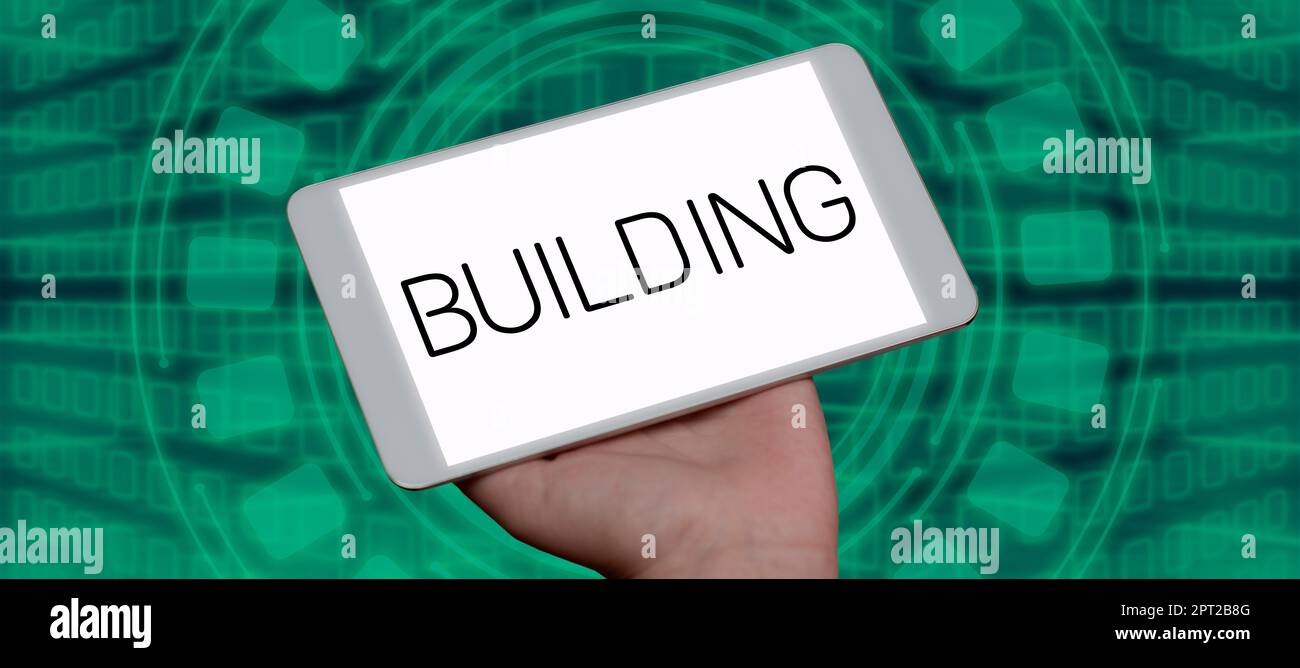 Text Using Building Image Handwriting text Building, Word Written on the art or business of ...