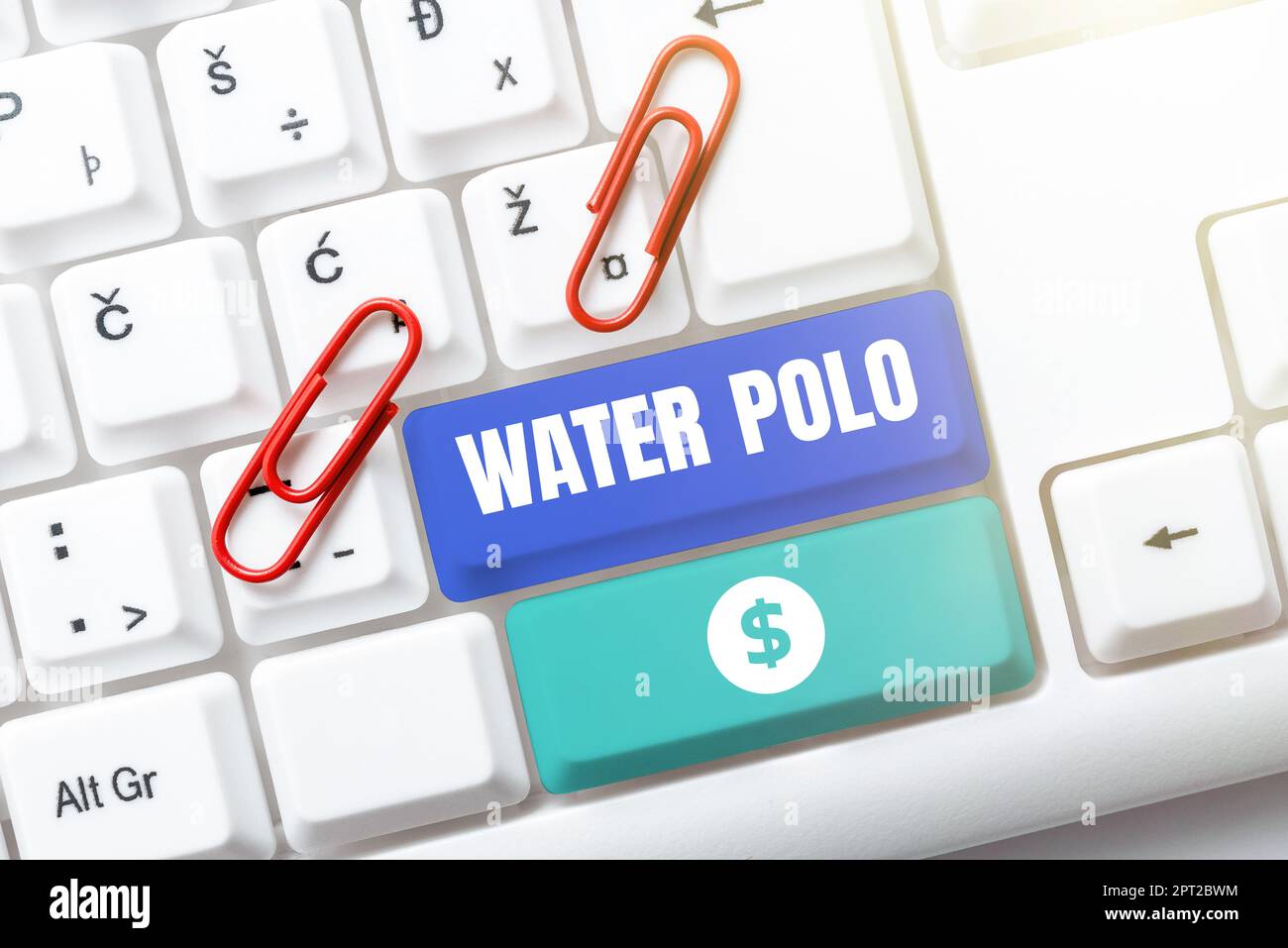Handwriting text Water Polo, Word for competitive team sport played in