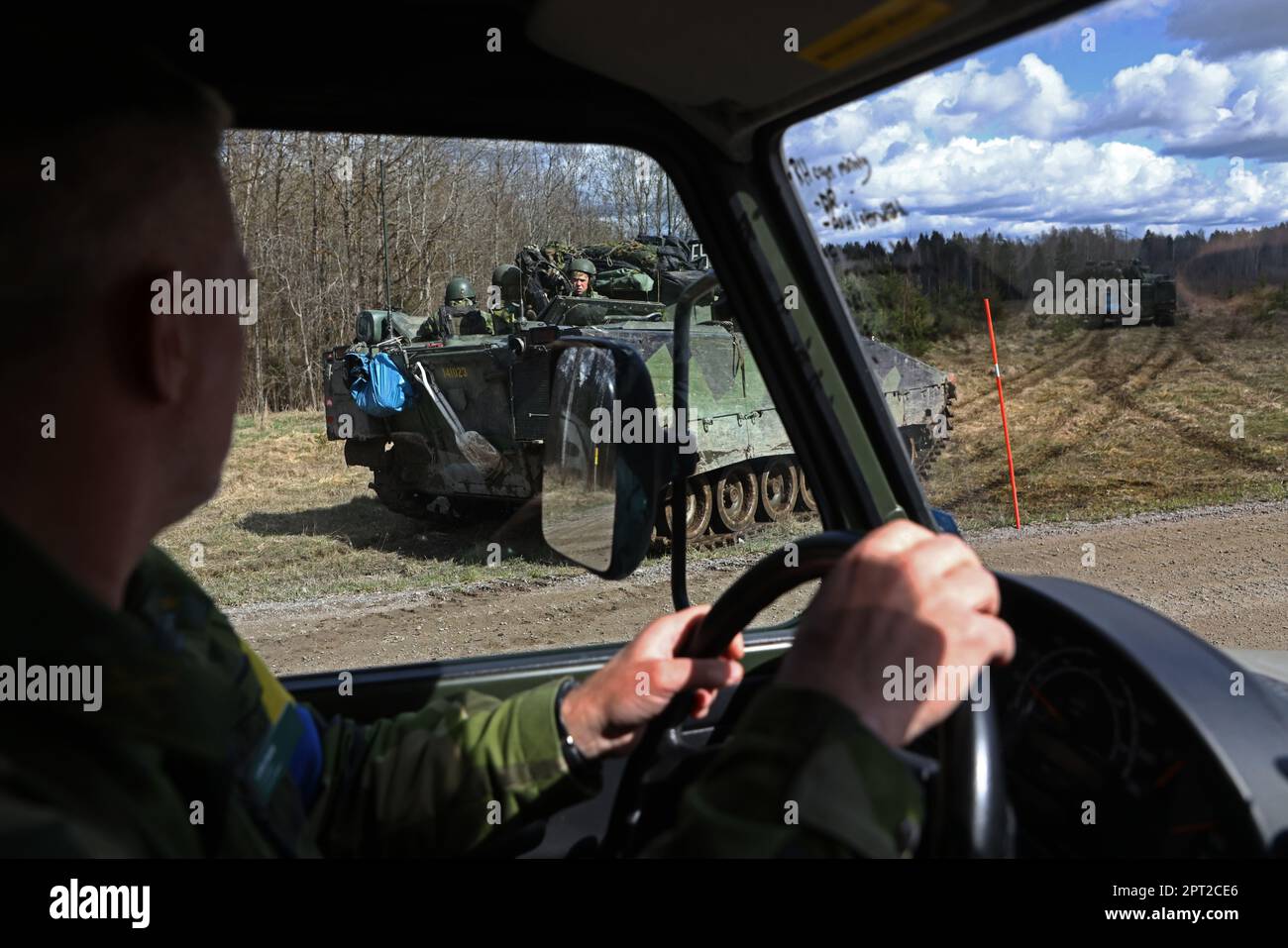 Swedish soldiers on Combat Vehicle 90 (CV90), In Swedish: Stridsfordon ...