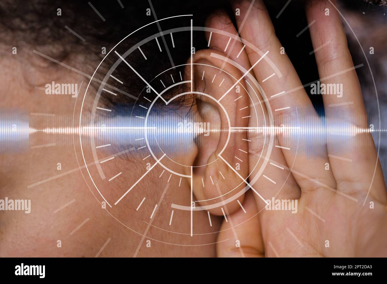 Hearing Aid Deaf Ear Audiology For People With Disabilities Stock Photo