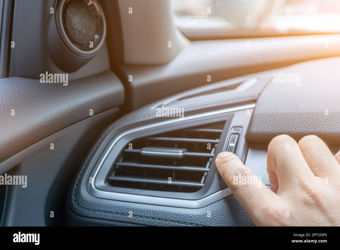 The air vent in the car black color Stock Photo Alamy
