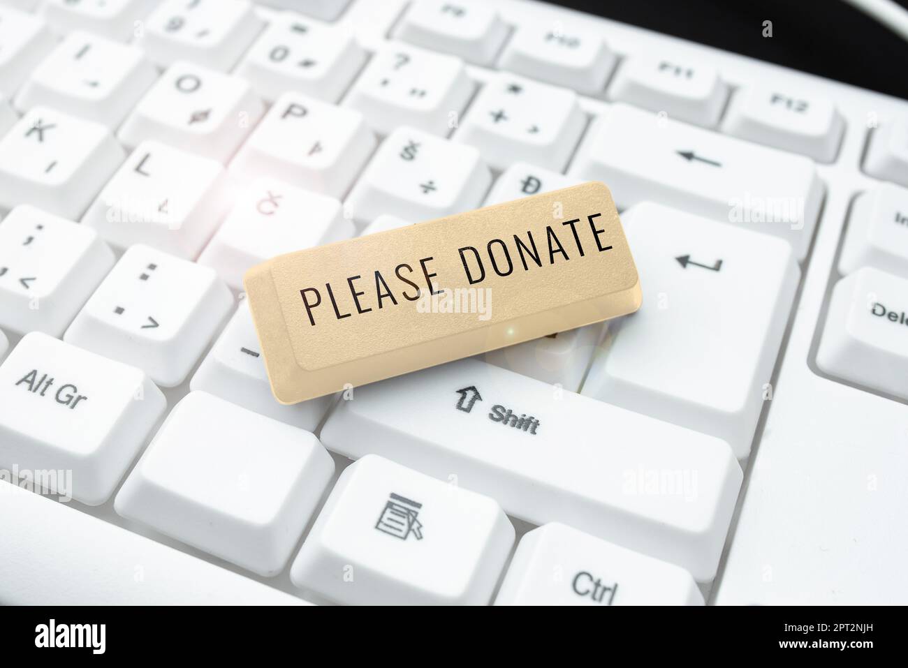 Conceptual caption Please Donate. Business concept Supply Furnish Hand out  Contribute Grant Aid to Charity Abstract Programmer Typing Antivirus Codes  Stock Photo - Alamy