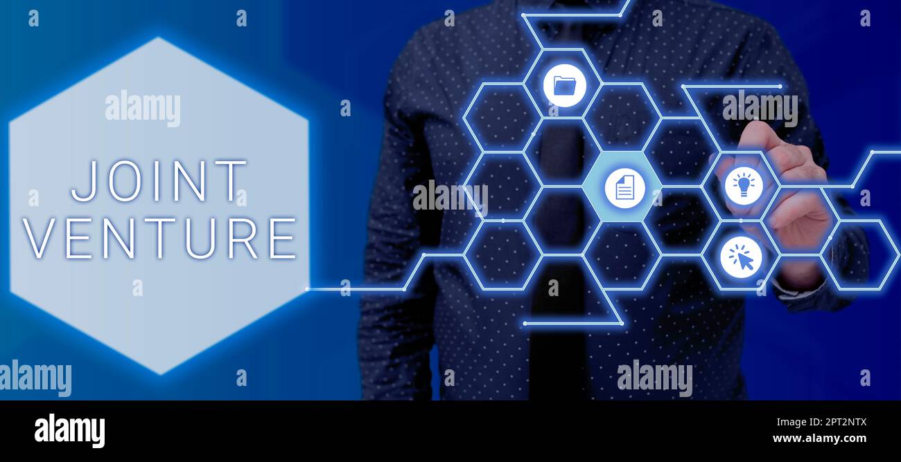 Inspiration showing sign Joint Venture, Business showcase Collaboration Arrangement Parties