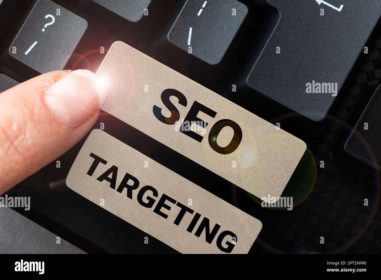 Sign displaying Seo Targeting, Business approach Specific Keywords for Location Landing Page Top Domain Stock Photo