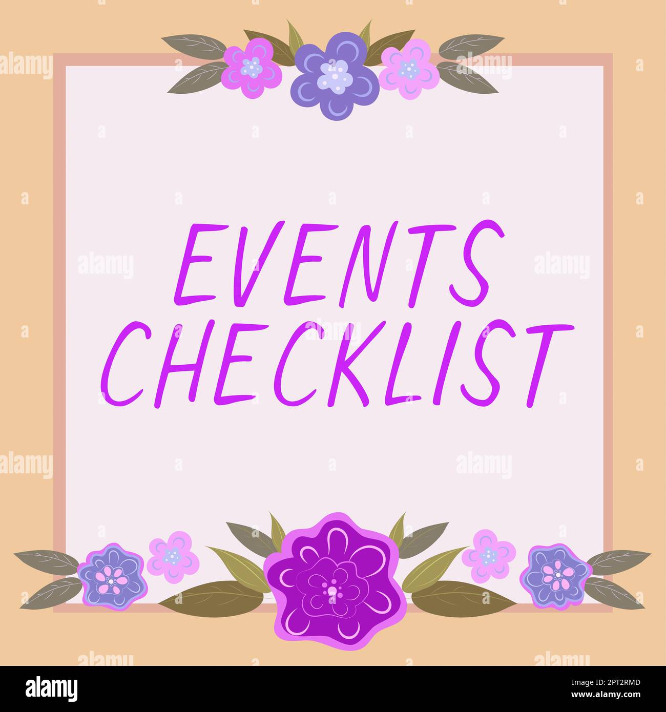 Text caption presenting Events Checklist, Business approach invaluable ...