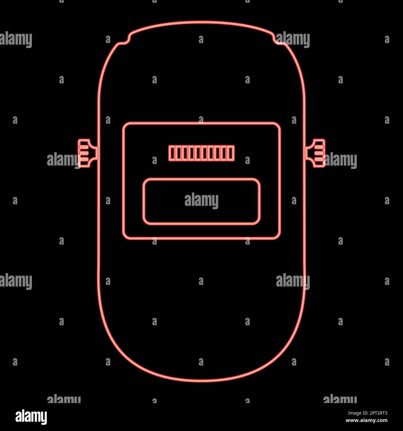 Neon welding mask Welder face shield Individual protection red color