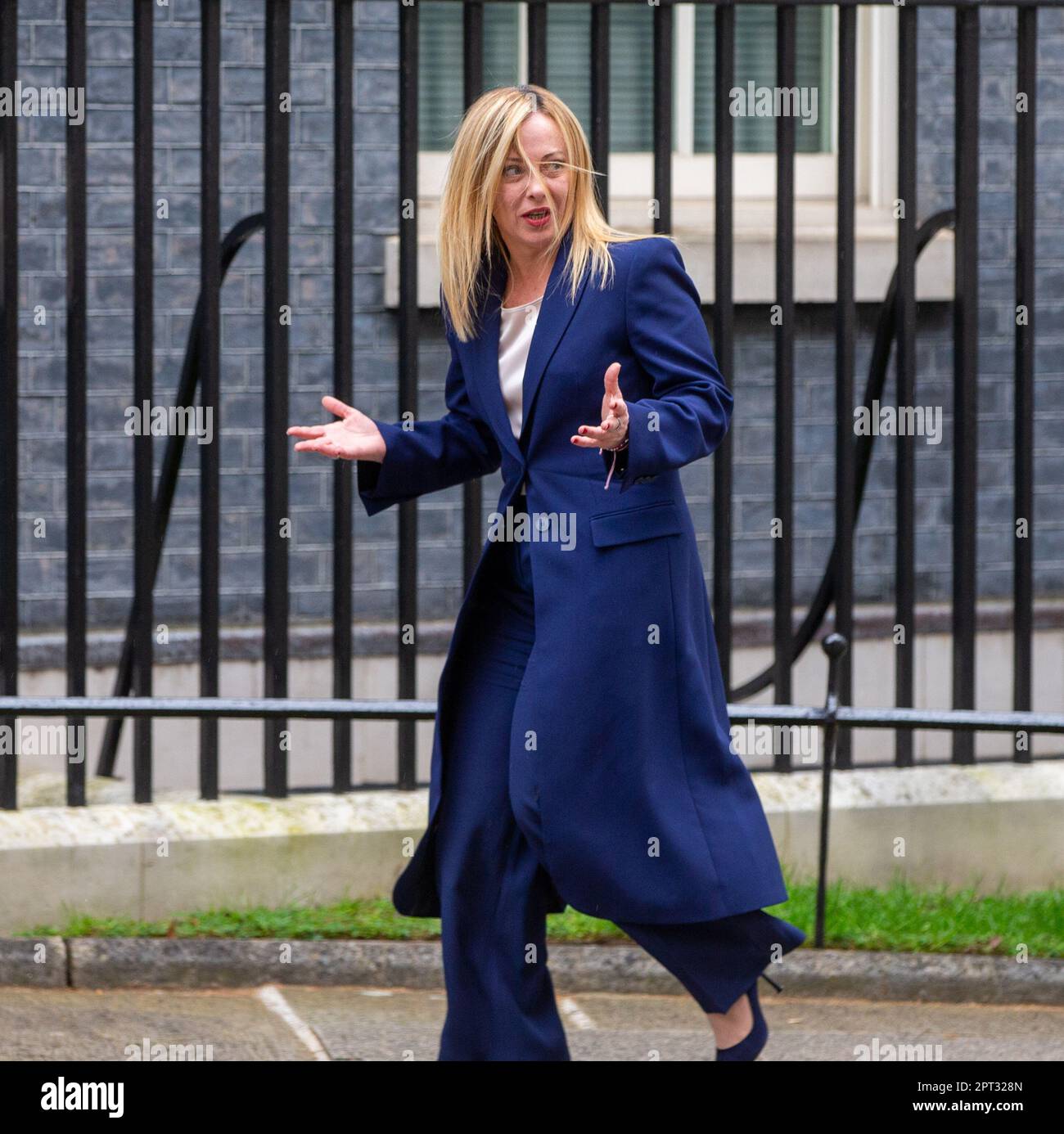 London, England, UK. 27th Apr, 2023. Prime Minister of Italy
