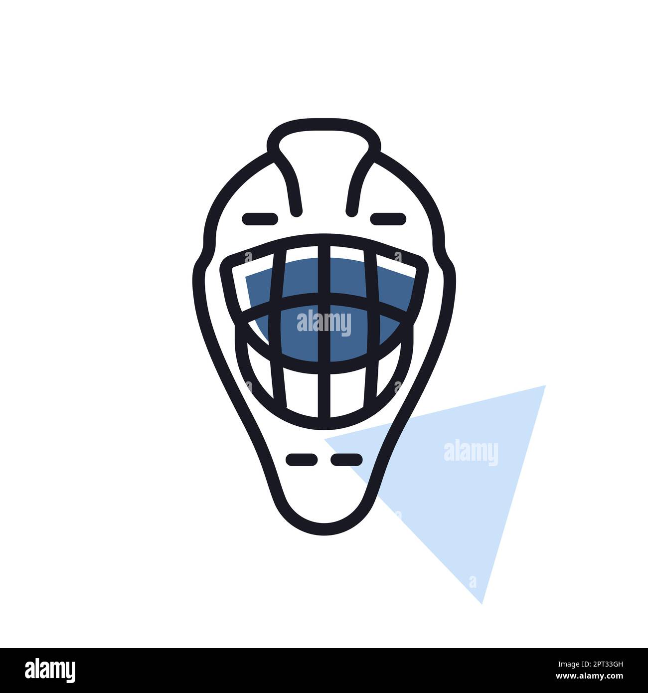 Hockey mask glyph icon, helmet and mask, goalie sign, vector