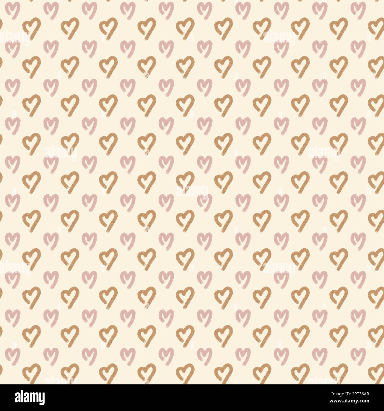 Heart shape seamless pattern doodle abstract background illustration ...