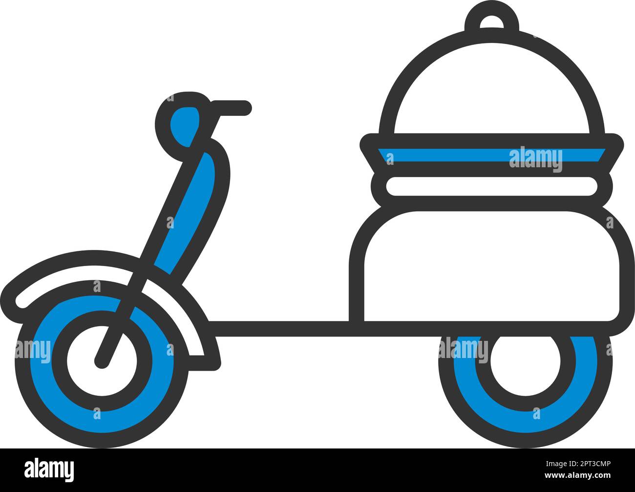 Icon Of Delivering Motorcycle Stock Vector