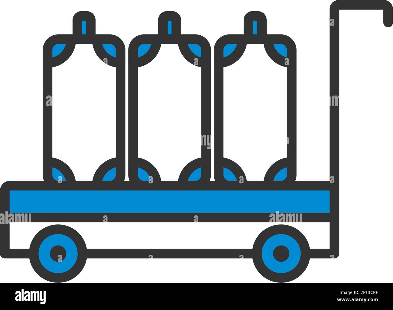 Icon Of Luggage Cart Stock Vector Image & Art - Alamy