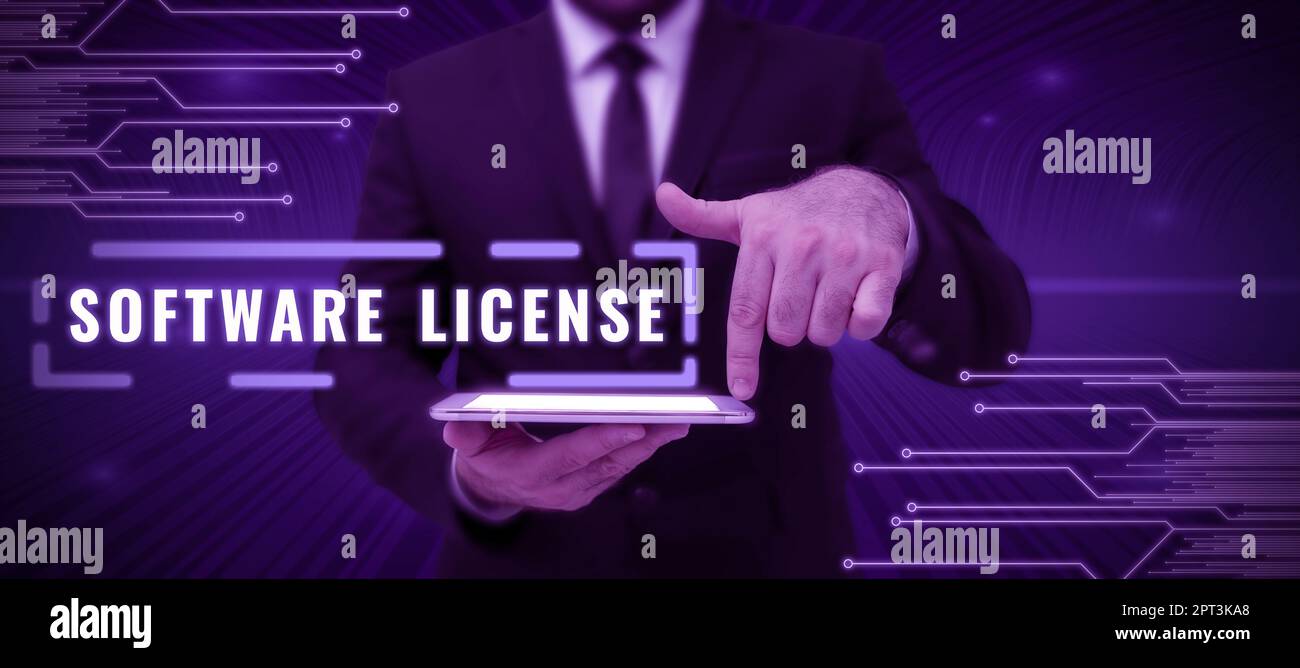 Conceptual display Software License, Business idea delivery of a letter or package quicker and