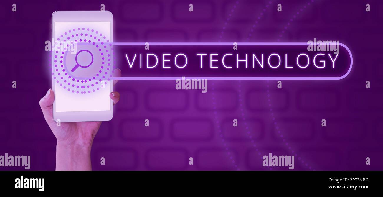 Conceptual caption Video Technology, Business concept an process of