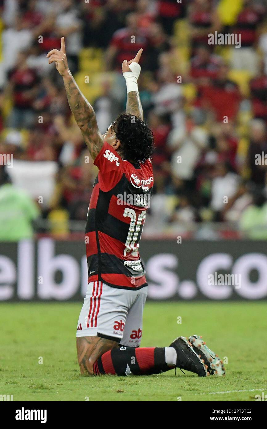 Rio De Janeiro, Brazil. 12th Mar, 2022. Gabriel Barbosa (Gabigol) during  Bangu x Flamengo held at Maracanã Stadium, for the 10th round of the  Carioca Championship (Taça Guanabara), this Sunday night (12)