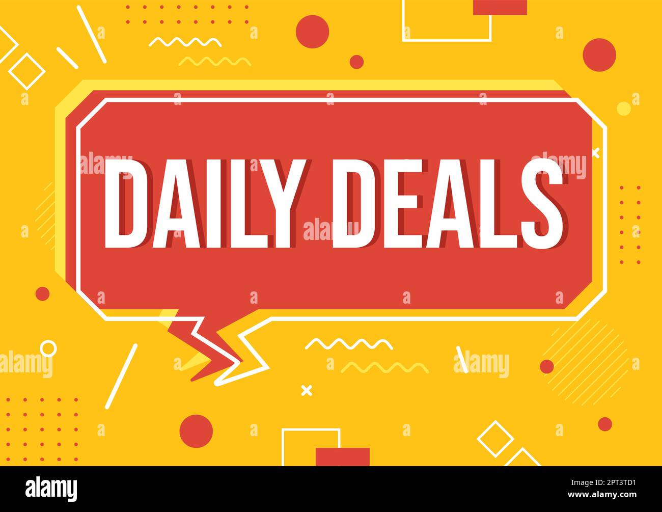 Daily Deals of The Day with Decorative Lettering Text Style for Poster