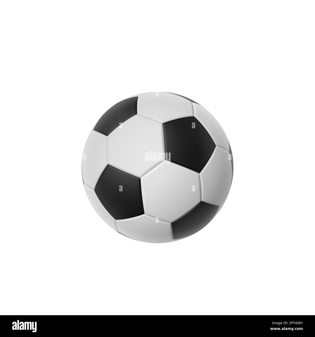 soccer ball isolated on a white background, 3D rendering Stock Photo ...