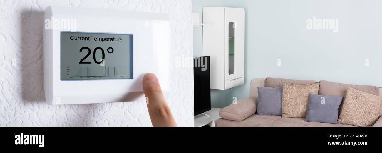 Home Heating Programmable Thermostat Temperature Control. Save Energy