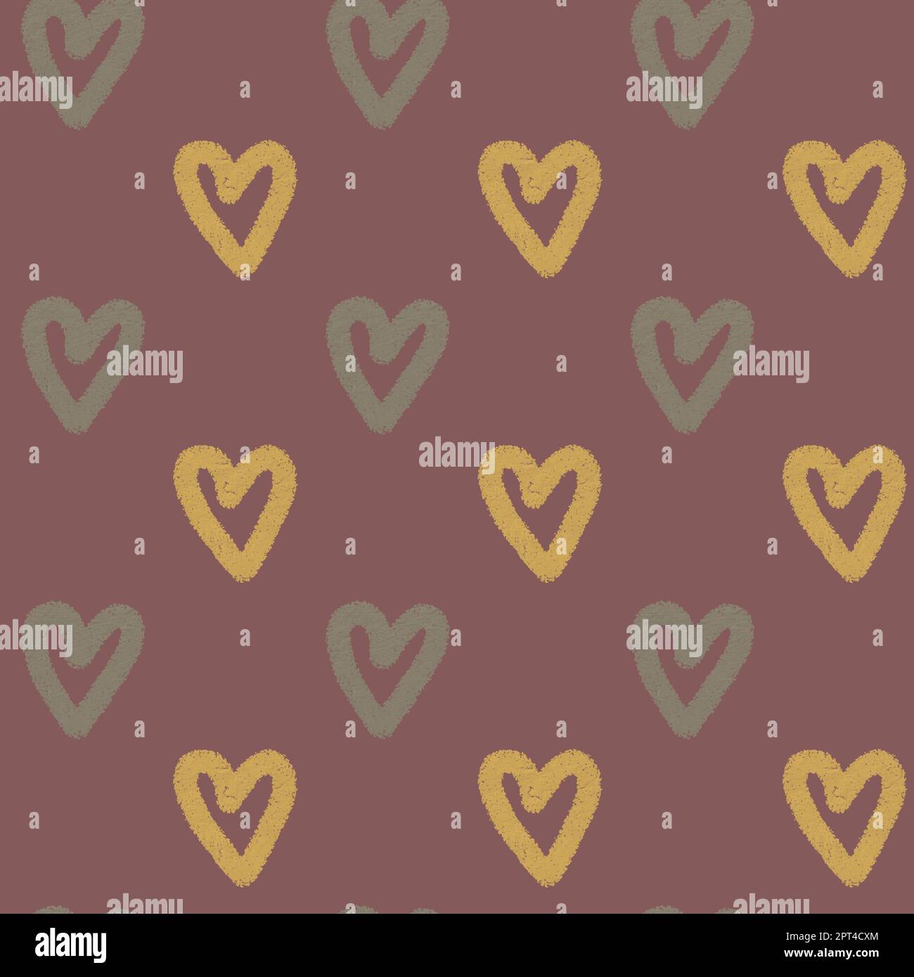Heart shape seamless pattern doodle abstract background illustration ...