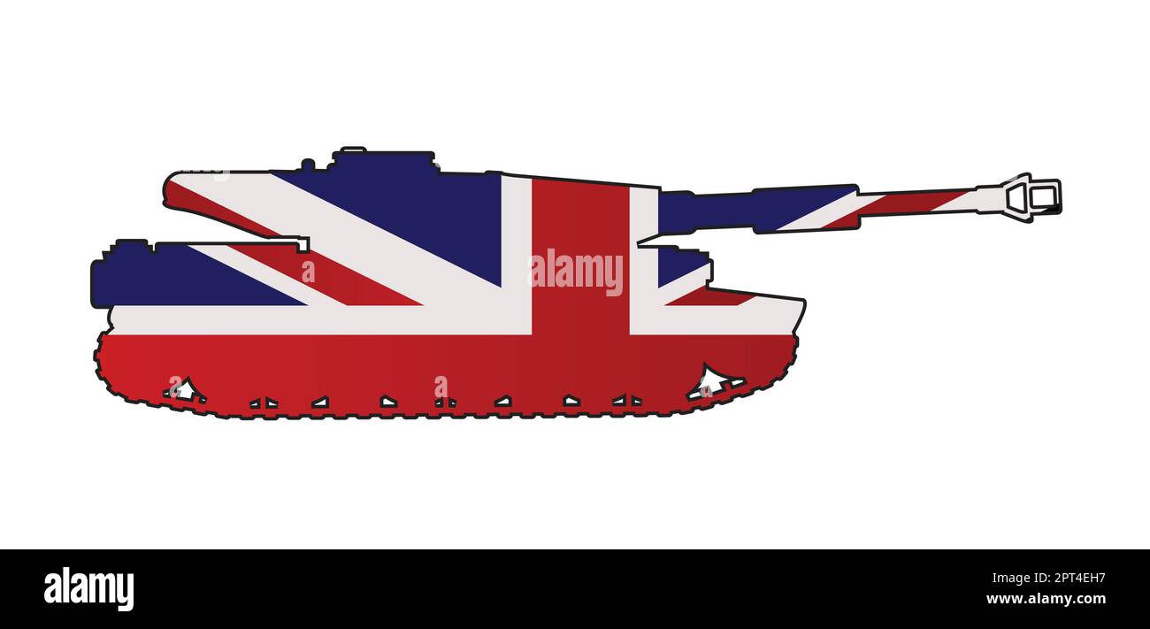 Modern Battle Tank With UK Flag Stock Vector Image & Art - Alamy