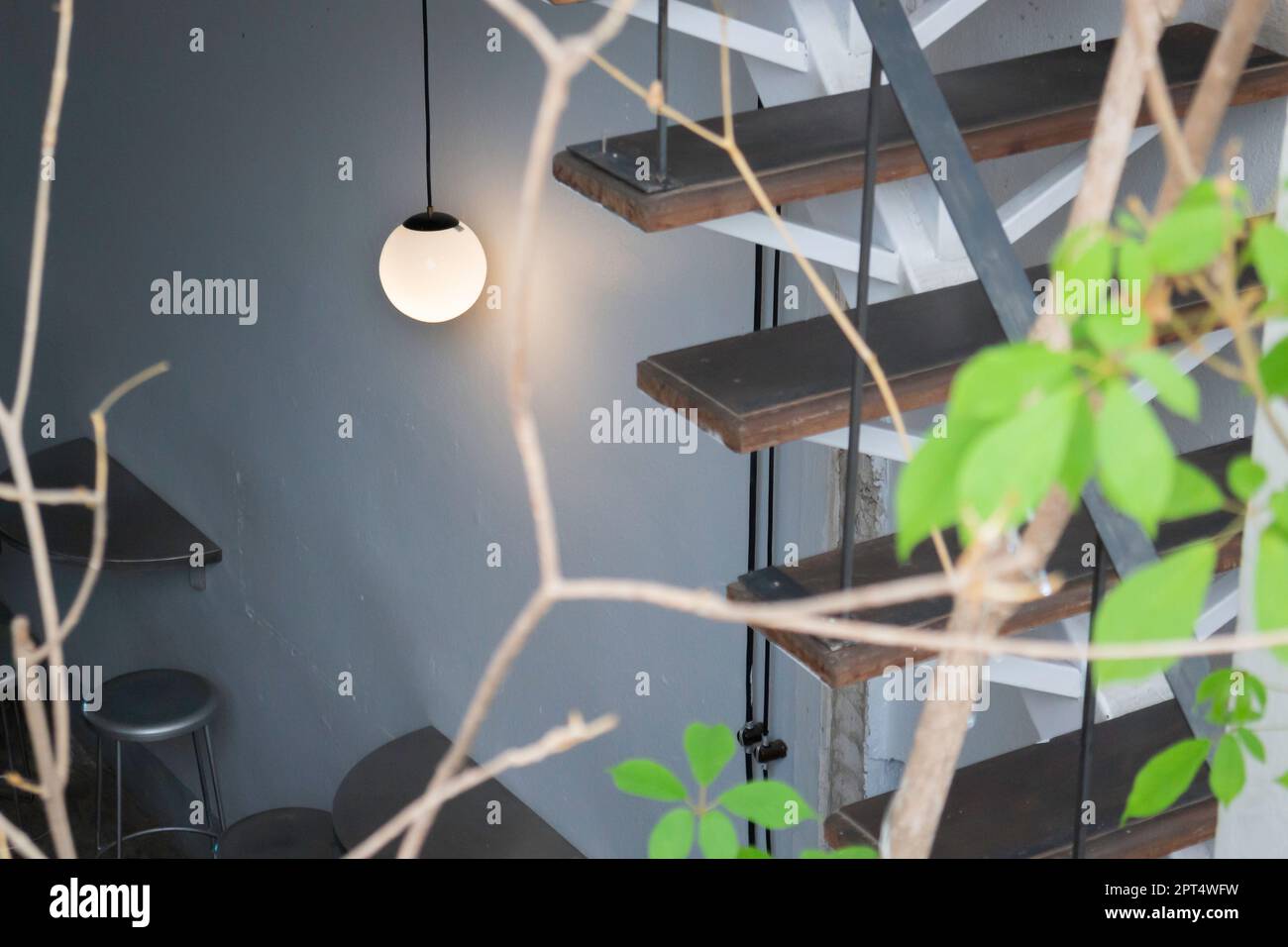 Minimal grunge style decoration of indy coffee shop stock photo Stock