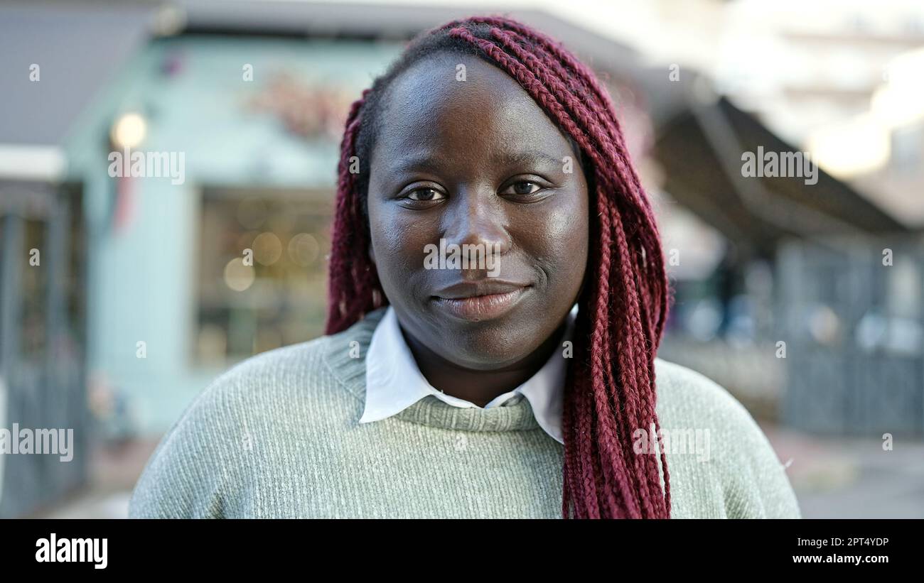 African woman braided hair smiling hi-res stock photography and images ...