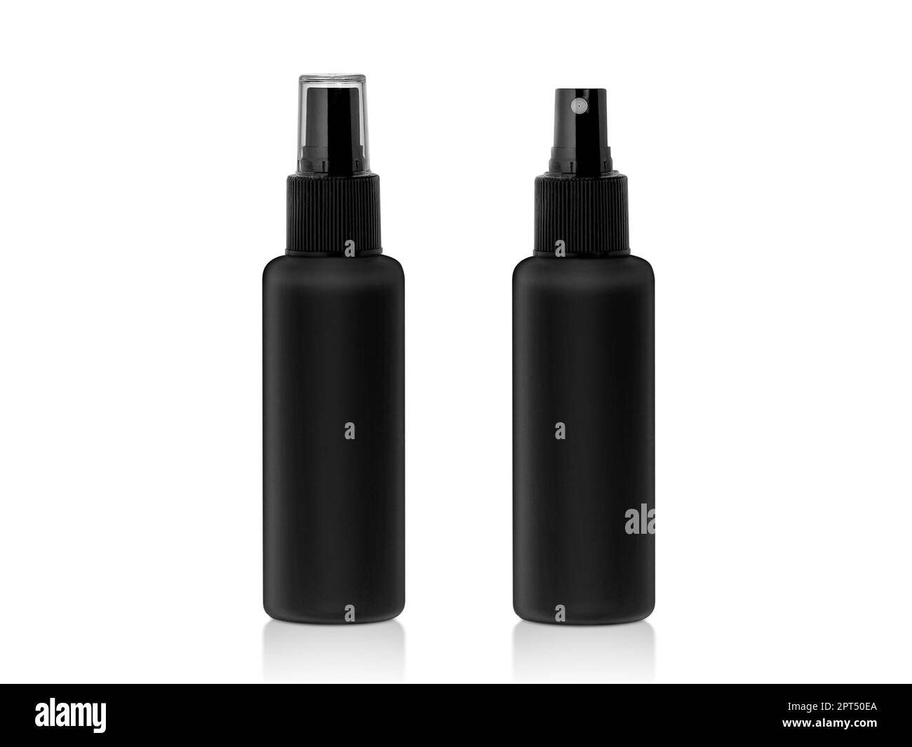 Plastic spray bottles isolated on white background Stock Photo - Alamy