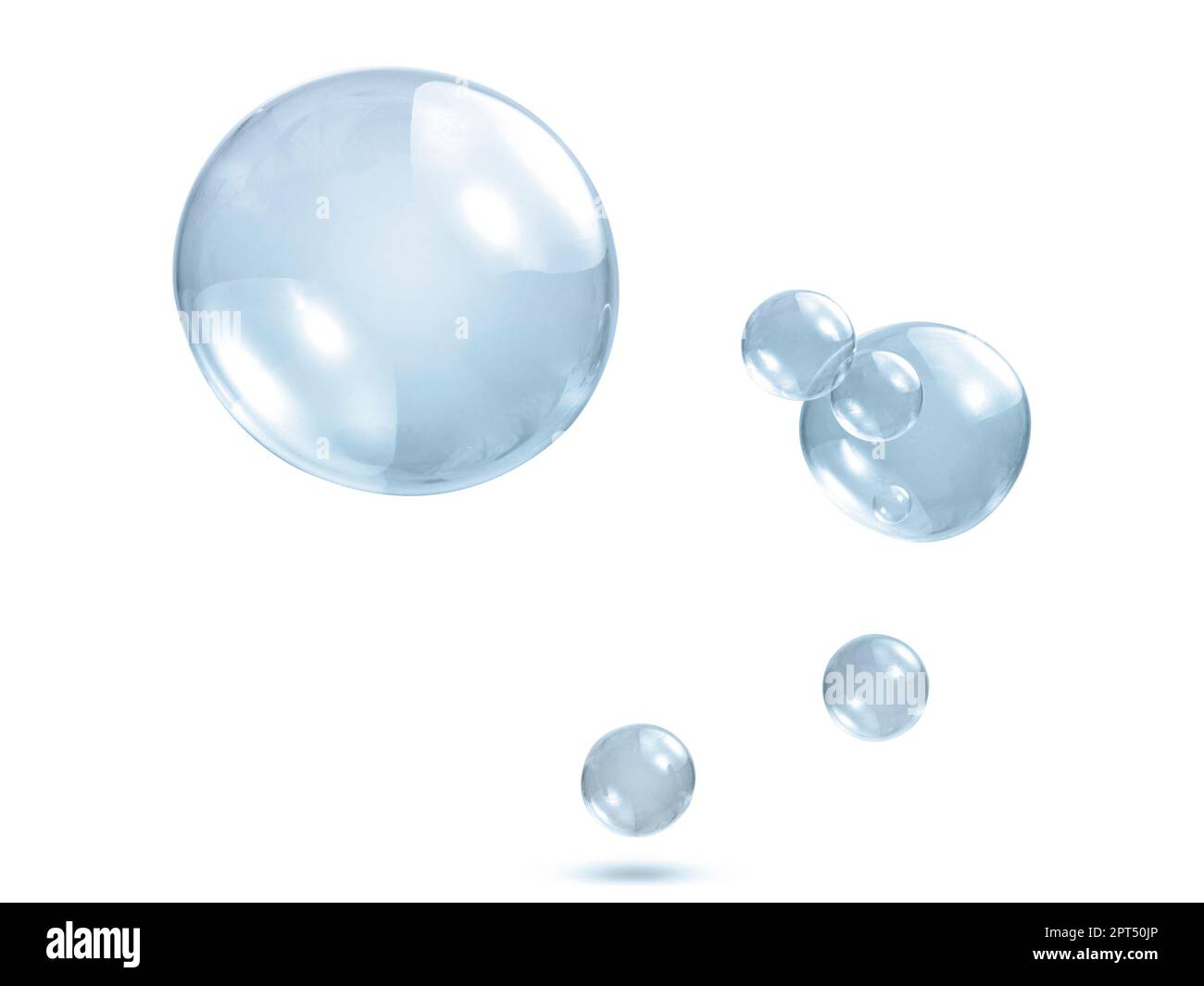 Transparent soap or water bubbles on a white background Stock Photo - Alamy