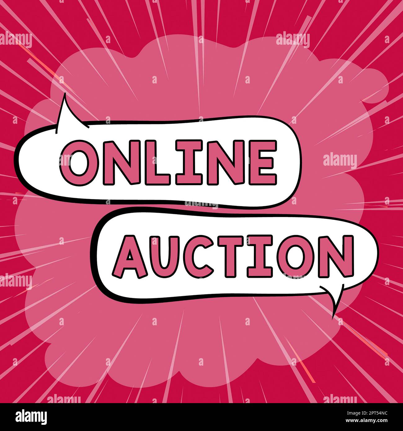 Text showing inspiration Online Auction, Business overview digitized sale event which item is sold to the highest bidder Stock Photo