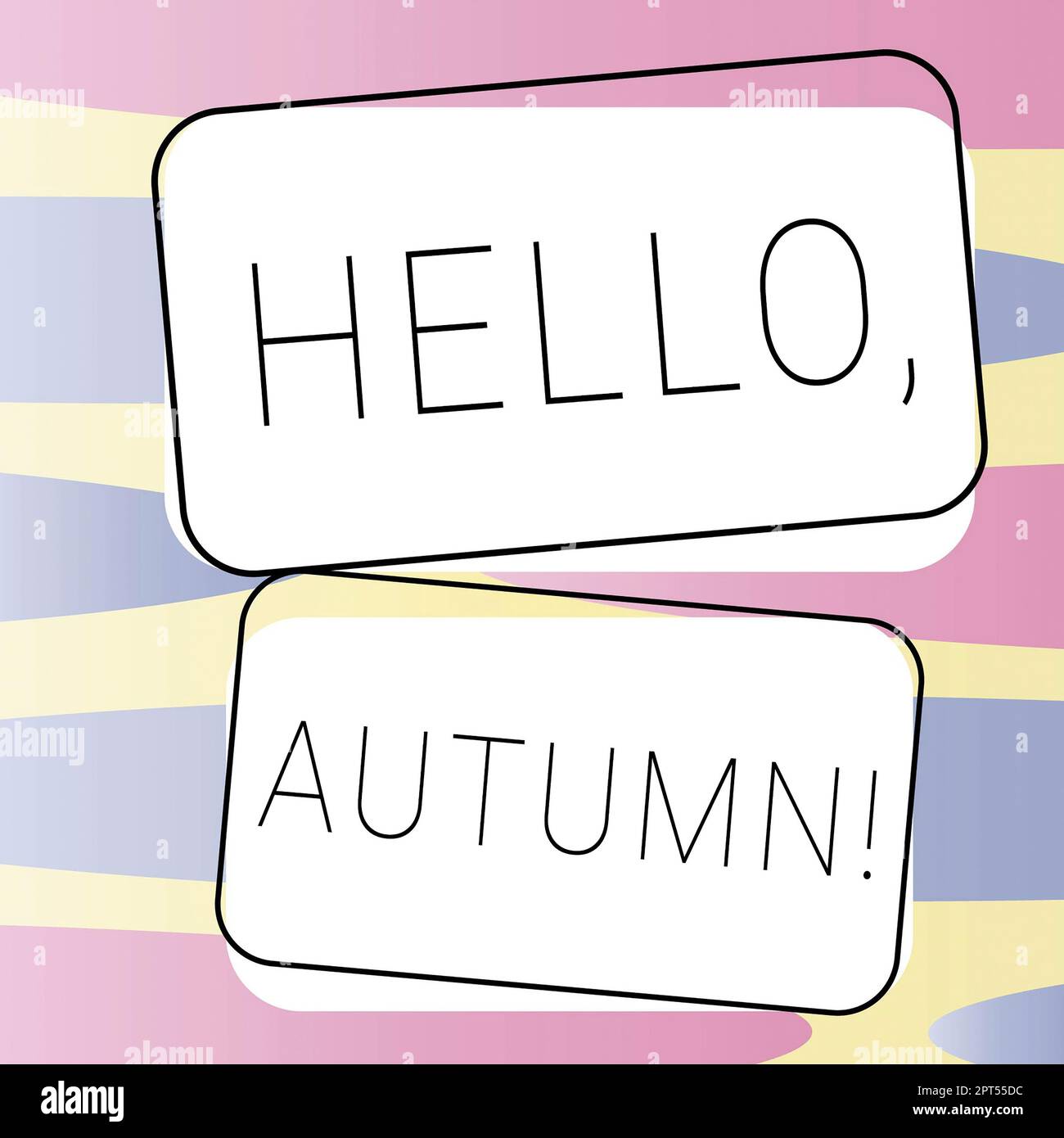Hand writing sign Hello, Autumn, Business approach greeting used when ...