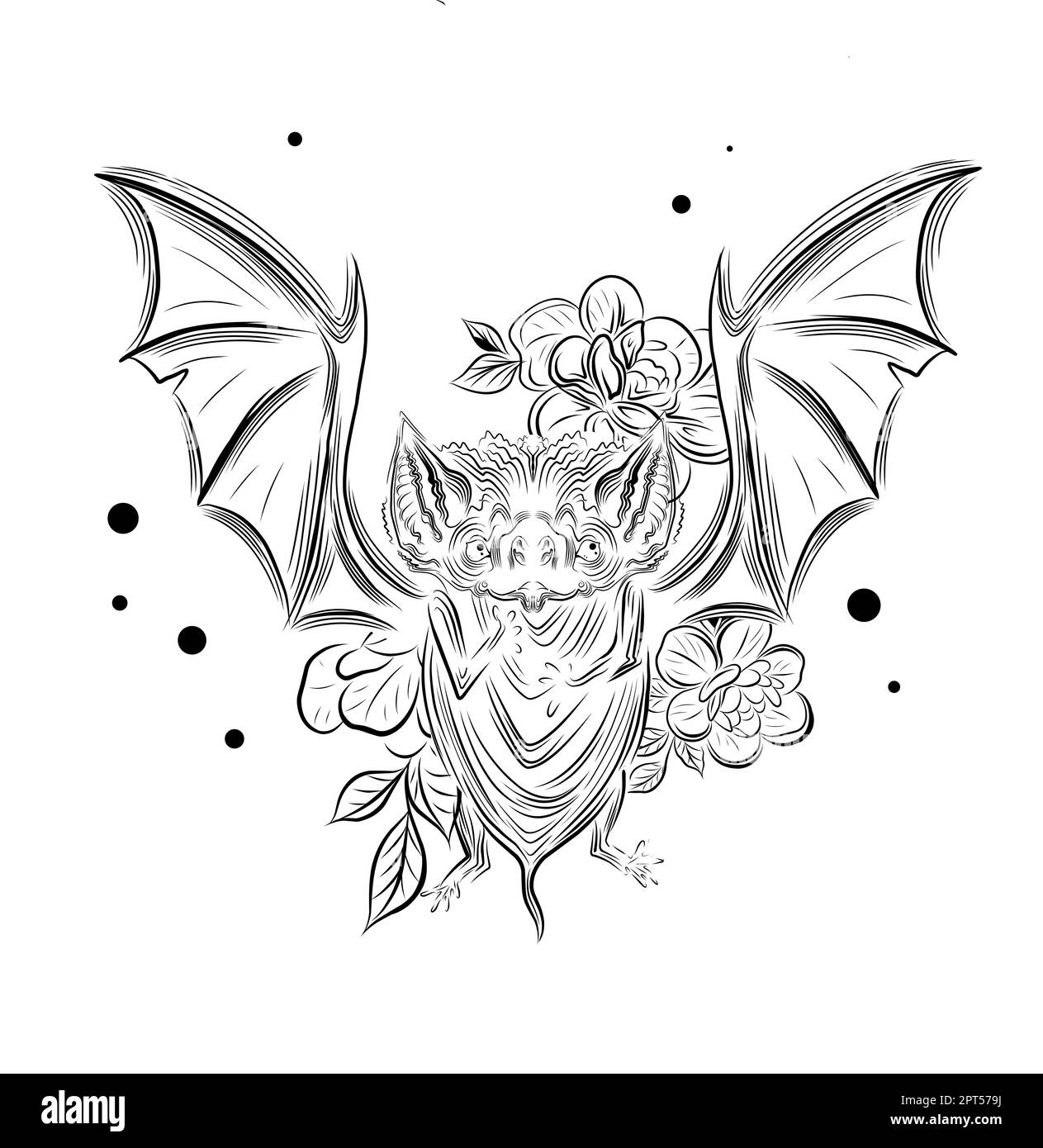 Vampire Bat Tattoo Stock Vector Illustration and Royalty Free Vampire Bat  Tattoo Clipart