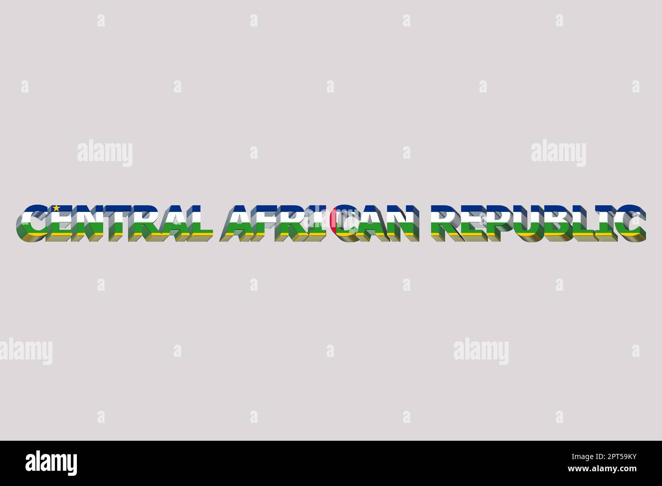 3D Flag of Central African Republic on a text background Stock Photo ...