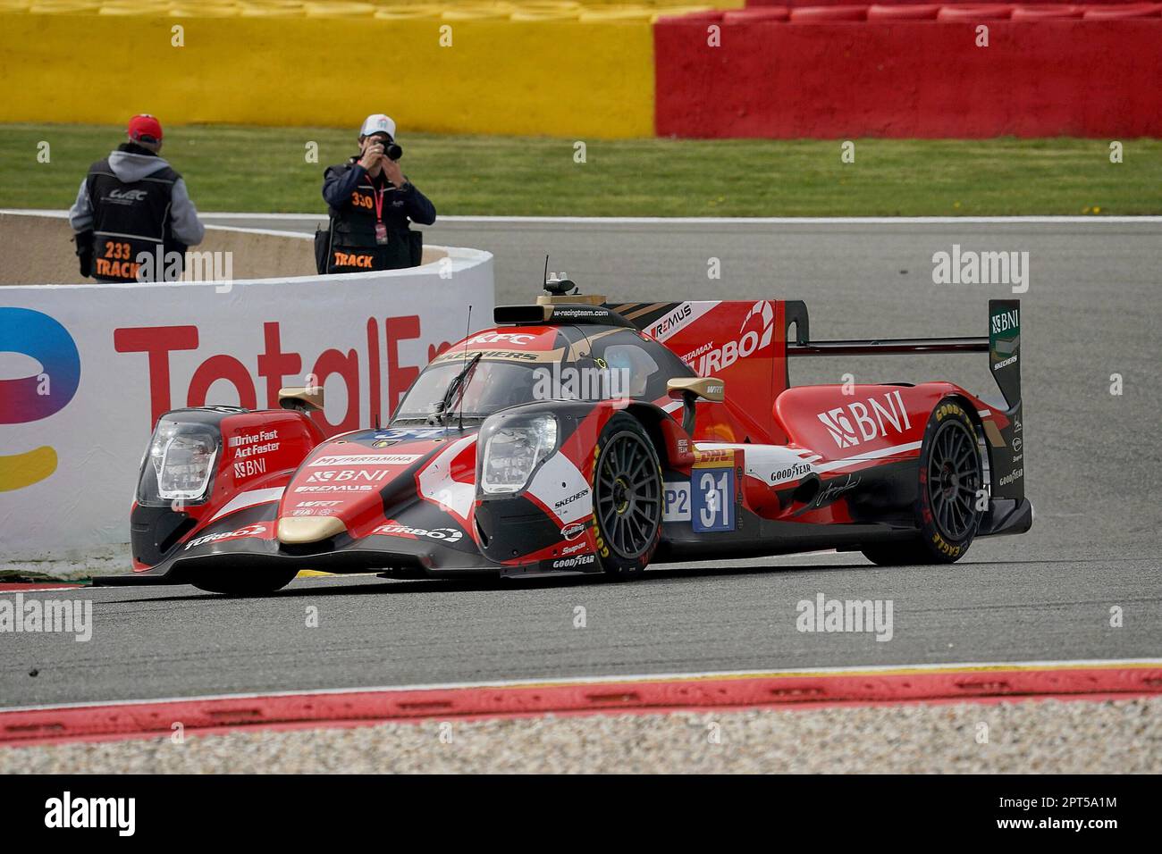 Spa Franchorchamps, Belgien. 27th Apr, 2023. April 27th, 2023, Circuit de Spa-Francorchamps, Spa-Francorchamps, WEC - TotalEnergies 6 Hours of Spa-Francorchamps, in the picture TEAM WRT, Oreca 07 - Gibson, Sean Gelael (IDN), Ferdinand Habsburg-Lothringen (AUT), Robin Frijns (NLD) Credit: dpa/Alamy Live News Stock Photo