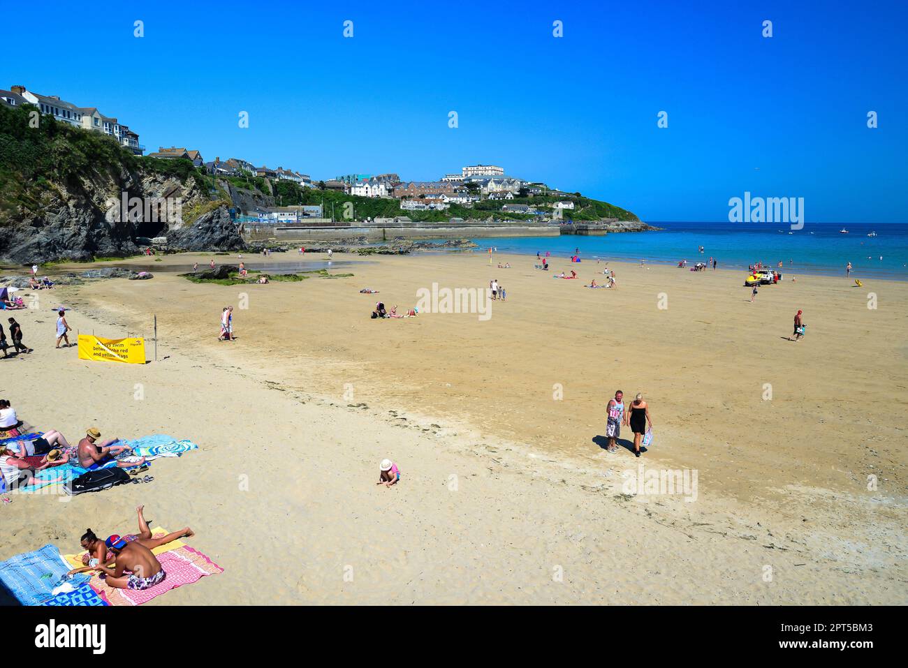 Towan Beach, Newquay, Cornwall, England, United Kingdom Stock Photo