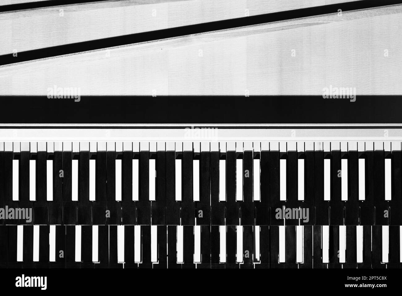 Black and white keyboard Stock Photo