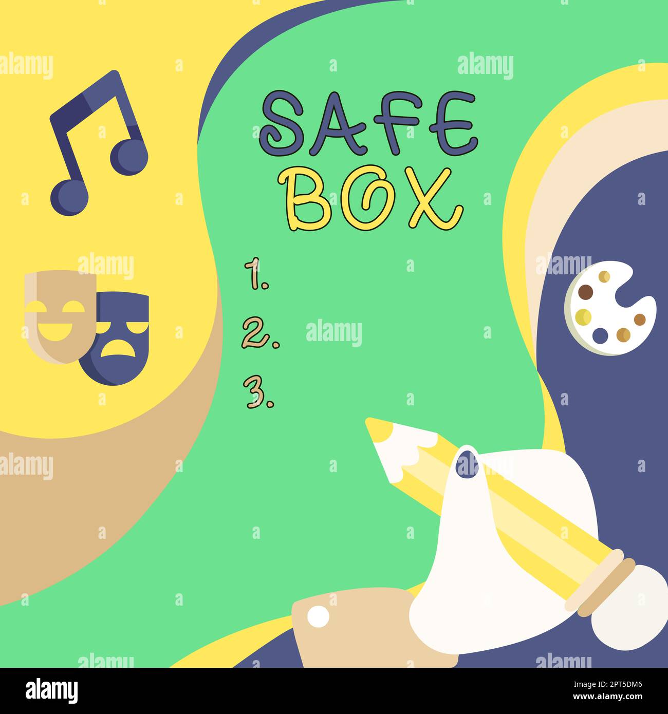 Hand writing sign Safe Box, Concept A small structure where