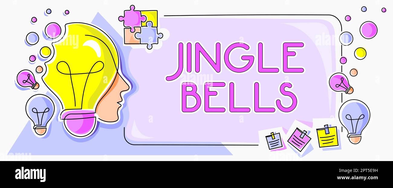 Conceptual display Jingle Bells, Business idea Most famous traditional