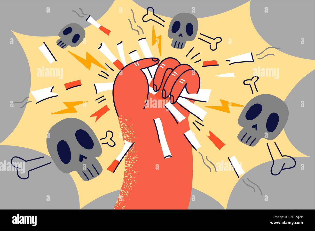 Hand of person throwing cigarettes Stock Vector Image & Art Alamy