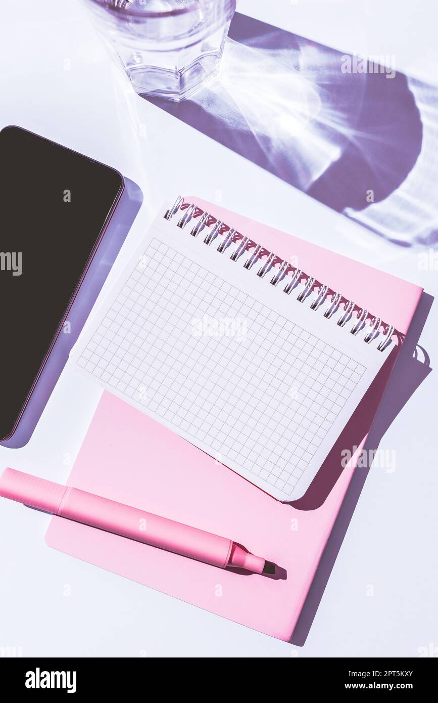 Multiple Assorted Collection Office Stationery Photo Placed Over Table Stock Photo