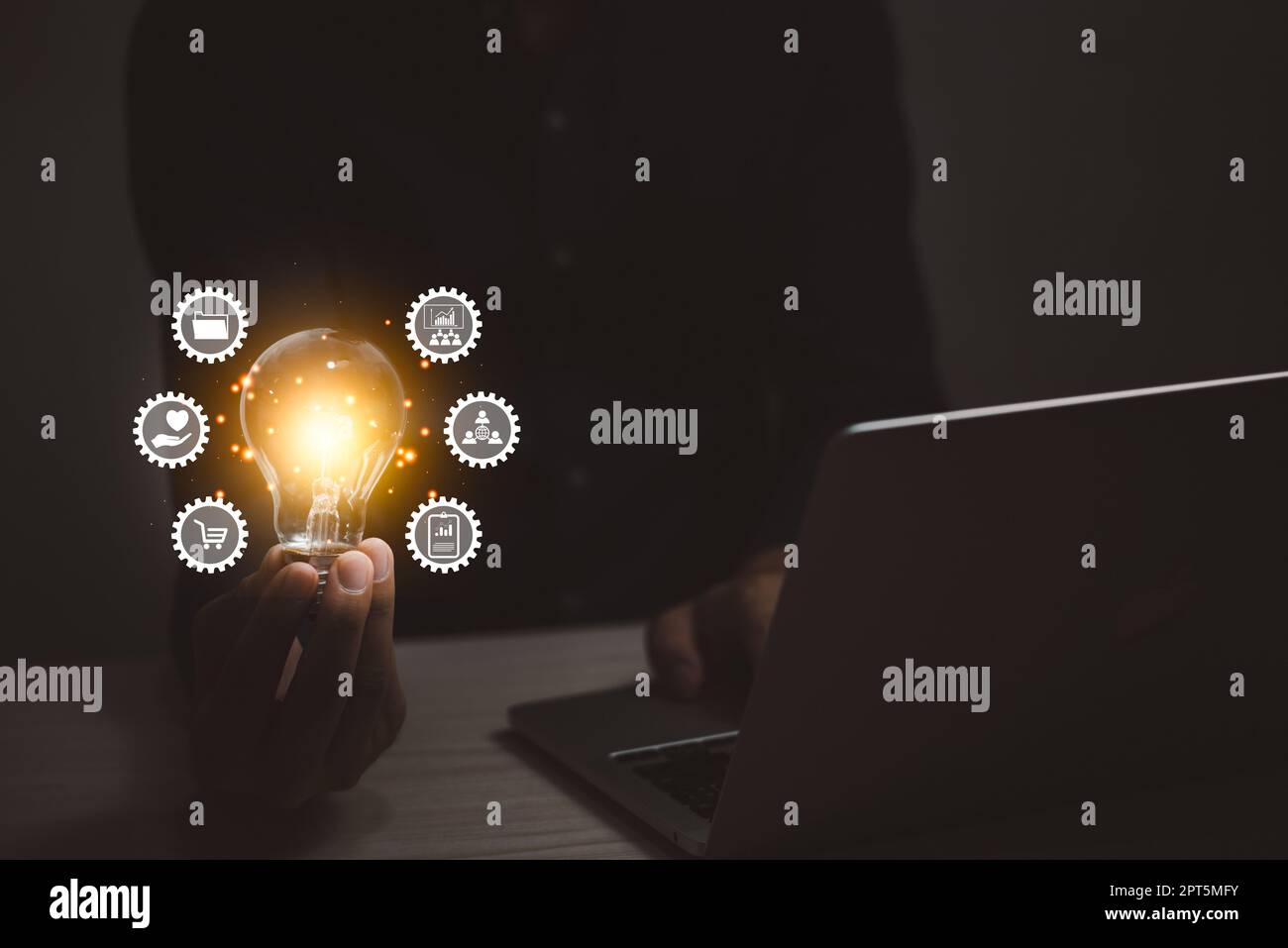 invention innovation bulb business technology lamp light connection CRM