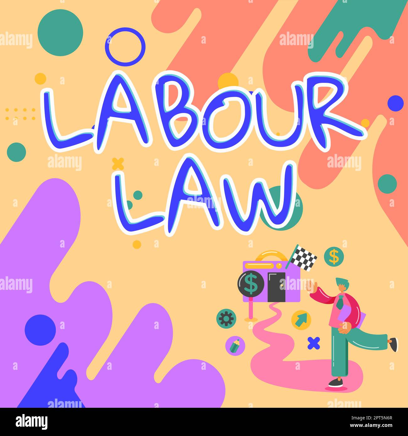 Hand writing sign Labour Law, Word for Rules implemented by the state